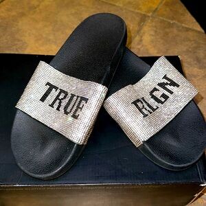 True Religion sparkling slides